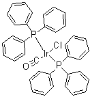 Carbonylchlorobis(triphenylphosphine)iridium molecular structure (CAS 14871-41-1)
