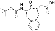 (S)-4-[[(tert-Butoxy)carbonyl]amino]-1,3,4,5-tetrahydro-3-oxo-2H-2-benzazepine-2-acetic acid molecular structure (CAS 148842-86-8)