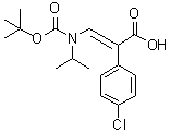 (alphaE)-4-Chloro-alpha-[[[(1,1-dimethylethoxy)carbonyl](1-methylethyl)amino]methylene]benzeneacetic acid molecular structure (CAS 1489004-27-4)