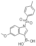 结构式 CAS# 149108-62-3, 5-甲氧基-1-对甲苯磺酰基-3-吲哚硼酸