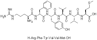 L-Arginyl-L-phenylalanyl-L-tyrosyl-L-valyl-L-valyl-L-methionine molecular structure (CAS 149234-06-0)