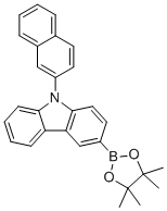 结构式 CAS# 1493715-28-8, 3-(4,4,5,5-四甲基-1,3,2-二氧硼杂环戊烷-2-基)-9-(2-萘基)咔唑