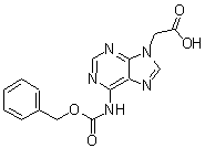 6-[[(Phenylmethoxy)carbonyl]amino]-9H-purine-9-acetic acid molecular structure (CAS 149376-67-0)