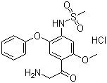 结构式 CAS# 149436-41-9, 2-氨基-1-(2-甲氧基-4-甲磺酰胺基-5-苯氧基苯基)乙酮盐酸盐