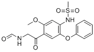 结构式 CAS# 149456-98-4, N-(2-(2-甲氧基-4-(甲基磺酰胺基)-5-苯氧基苯基)-2-氧代乙基)甲酰胺