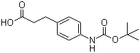 3-(N-叔丁氧羰基-4-氨基苯基)丙酸分子结构 (CAS 149506-05-8)