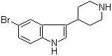 structure of CAS# 149669-42-1, 4-(5-Bromo-3-indolyl)piperidine