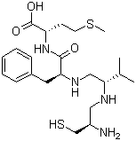 结构式 CAS# 149759-96-6, N-[(2S)-((2R)-2-氨基-3-巯基丙基氨基)-3-甲基丁基]-L-苯丙氨酰-L-蛋氨酸