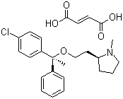 Clemastine fumarate molecular structure (CAS 14976-57-9)