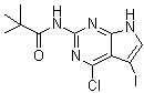 结构式 CAS# 149765-16-2, N-(4-氯-5-碘-7H-吡咯并[2,3-d]嘧啶-2-基)-2,2-二甲基丙酰胺