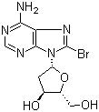 structure of CAS# 14985-44-5, 8-Bromo-2'-deoxyadenosine;8-Bromo-9-(2'-deoxyribofuranosyl)adenine; 8-Bromodeoxyadenosine