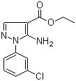 Ethyl 5-amino-1-(3-chlorophenyl)-1H-pyrazole-4-carboxylate molecular structure (CAS 15001-08-8)