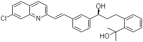 [R-(E)]-alpha-[3-[2-(7-氯-2-喹啉基)乙烯基]苯基]-2-(1-羟基-1-甲基乙基)苯丙醇分子结构 (CAS 150026-75-8)