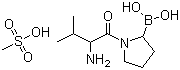 structure of CAS# 150080-09-4, Talabostat mesylate;[(2R)-1-[(2S)-2-Amino-3-methylbutanoyl]pyrrolidin-2-yl]boronic acid mesylate
