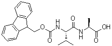 结构式 CAS# 150114-97-9, N-[芴甲氧羰基]-L-缬氨酰-L-丙氨酸
