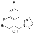 1-Bromo-2-(2,4-difluorophenyl)-3-(1H-1,2,4-triazol-1-yl)propan-2-ol molecular structure (CAS 150194-52-8)