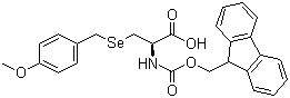 N-芴甲氧羰基-3-[[(4-甲氧基苯基)甲基]硒基]-L-丙氨酸分子结构 (CAS 150308-80-8)
