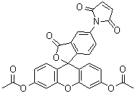 结构式 CAS# 150322-01-3, 荧光素二乙酸酯 5-马来酰亚胺