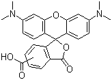 5(6)-Carboxytetramethylrhodamine  molecular structure (CAS 150347-56-1)