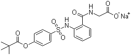 Sivelestat sodium molecular structure (CAS 150374-95-1)