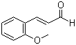 结构式 CAS# 1504-74-1, 2'-甲氧基肉桂醛; 邻甲氧基肉桂醛; 3-(2-甲氧基苯基)-2-丙烯醛