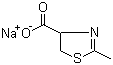 4,5-二氢-2-甲基-4-噻唑羧酸钠盐分子结构 (CAS 15058-19-2)