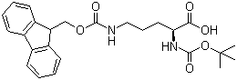 N-Boc-N'-Fmoc-L-ornithine molecular structure (CAS 150828-96-9)