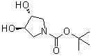 (3R,4R)-1-(tert-Butoxycarbonyl)-3,4-dihydroxypyrrolidine molecular structure (CAS 150986-62-2)