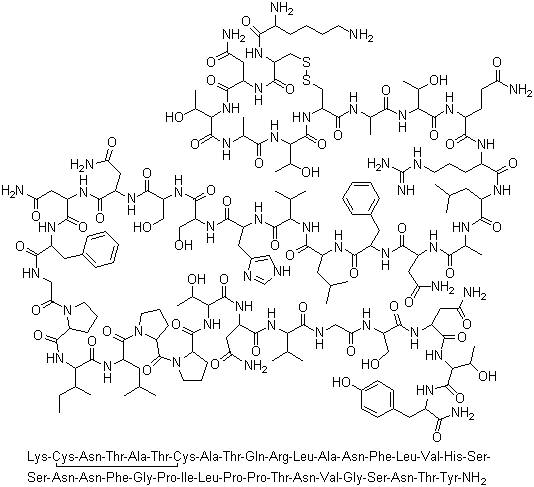 Pramlintide molecular structure (CAS 151126-32-8)