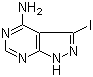 结构式 CAS# 151266-23-8, 4-氨基-3-碘吡唑并[3,4-d]嘧啶