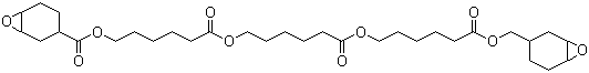 7-Oxabicyclo[4.1.0]heptane-3-carboxylic acid 6-[[6-[[6-(7-oxabicyclo[4.1.0]hept-3-ylmethoxy)-6-oxohexyl]oxy]-6-oxohexyl]oxy]-6-oxohexyl ester molecular structure (CAS 151629-49-1)