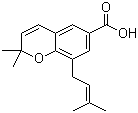 2,2-Dimethyl-8-(3-methyl-2-butenyl)-2H-chromene-6-carboxylic acid molecular structure (CAS 151731-50-9)