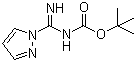structure of CAS# 152120-61-1, N-(tert-Butoxycarbonyl)-1H-pyrazole-1-carboxamidine;N-Boc-1H-pyrazole-1-carboxamidine