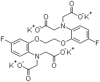 N,N'-[1,2-Ethanediylbis[oxy(4-fluoro-2,1-phenylene)]]bis[N-(carboxymethyl)glycine] tetrapotassium salt molecular structure (CAS 152290-47-6)