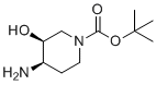 结构式 CAS# 1523530-36-0, 顺式-4-氨基-1-叔丁氧羰基-3-羟基哌啶