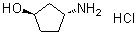 (1R,3R)-3-Aminocyclopentanol hydrochloride (1:1) molecular structure (CAS 1523541-74-3)