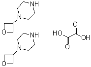 structure of CAS# 1523571-19-8, 1-(3-Oxetanyl)piperazine ethanedioate (2:1)