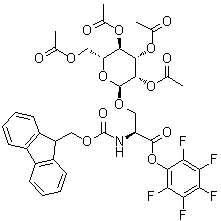 N-[(9H-Fluoren-9-ylmethoxy)carbonyl]-O-(2,3,4,6-tetra-O-acetyl-alpha-D-mannopyranosyl)-L-serine pentafluorophenyl ester molecular structure (CAS 152389-14-5)