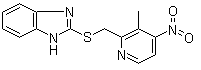 2-[(3-Methyl-4-nitro-2-pyridinyl)methylthio]-1H-benzimidazole molecular structure (CAS 152402-98-7)