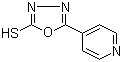 结构式 CAS# 15264-63-8, 5-(4-吡啶基)-1,3,4-噁二唑-2-硫醇