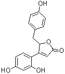 4-(2,4-Dihydroxyphenyl)-5-[(4-hydroxyphenyl)methyl]-2(5H)-furanone molecular structure (CAS 152784-32-2)