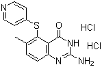 structure of CAS# 152946-68-4, Nolatrexed dihydrochloride;3,4-Dihydro-2-amino-6-methyl-4-oxo-5-(4-pyridylthio)-quinazoline dihydrochloride