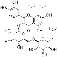 Rutin molecular structure (CAS 153-18-4)