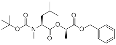 Benzyl N-Boc-N-methyl-L-leucyl-D-lactate molecular structure (CAS 153052-68-7)