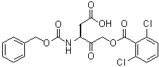 structure of CAS# 153088-73-4, Caspase-1 Inhibitor V;Z-Asp-CH2-DCB; Z-Asp-[(2,6-dichlorobenzoyl)oxy]methane