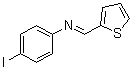 结构式 CAS# 15310-76-6, 4-碘-N-(2-噻吩基亚甲基)苯胺