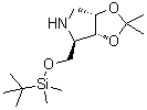 (3aR,4R,6aS)-4-[[[(1,1-Dimethylethyl)dimethylsilyl]oxy]methyl]tetrahydro-2,2-dimethyl-4H-1,3-dioxolo[4,5-c]pyrrole molecular structure (CAS 153172-31-7)