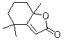 structure of CAS# 15356-74-8, Dihydroactinidiolide;(2,6,6-Trimethyl-2-hydroxycyclohexylidene)acetic acid lactone; 5,8,7,7-Tetrahydro-4,4,7a-trimethyl-alpha-benzofuranone; 2,4,5,6,7,7a-Hexahydro-4,4,7a-trimethylbenzofuran-2-one; 2-Hydroxy-2,6,6-trimethylcyclohexylidene-1-acetic acid lactone