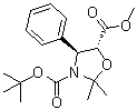 (4S-trans)-2,2-Dimethyl-4-phenyl-3,5-oxazolidinedicarboxylic acid 3-(1,1-dimethylethyl) 5-methyl ester molecular structure (CAS 153652-71-2)