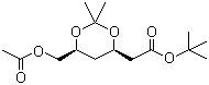 tert-Butyl (4R-cis)-6-[(acetyloxy)methyl]-2,2-dimethyl-1,3-dioxane-4-acetate molecular structure (CAS 154026-95-6)
